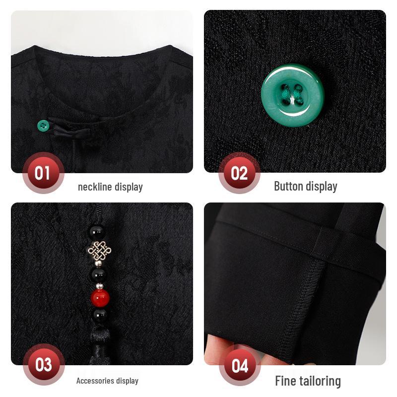 Boys' Chinese-Style Hanfu Set: Tang Suit Vest for Summer Performance