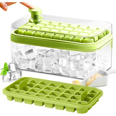Press The Ice Grid Mold To Remove Ice with One Click. Food Grade Household Large Capacity Ice Storage Ice Maker Ice Cube Mold