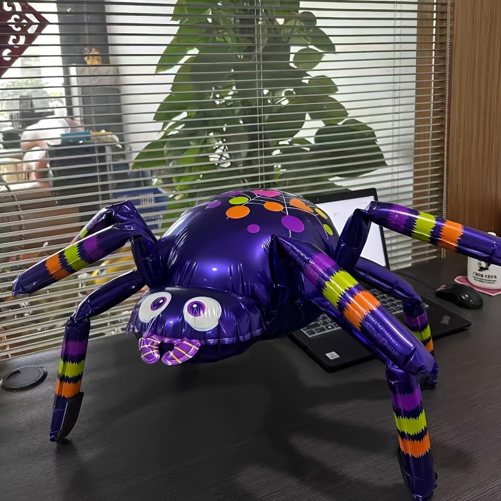 New Halloween Terror Black Purple Large Spider Balloon Ghost Festival Party Shopping Mall Event Decor Home Yard Photo Props Gift