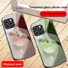 Gradient Crystal Apple For iPhone 16 15 14 13 Plus 12 mini 11 Pro Max XR Xs Max X 7 8 6 6S 2022 20 Elliptical glass phone case