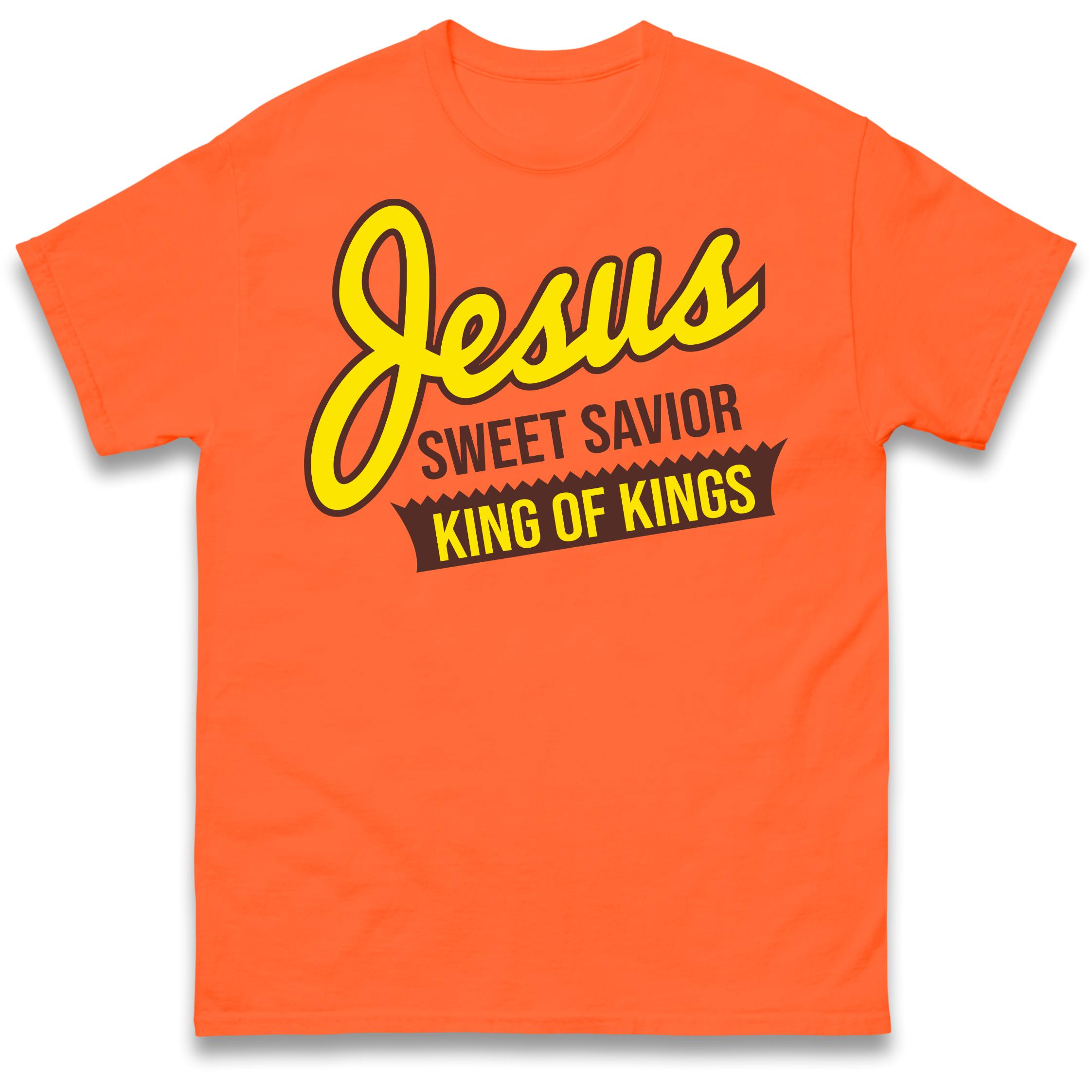 Jesus Sweet Saviour King of Kings Mens T Shirt Womens Tops Tees 4XL