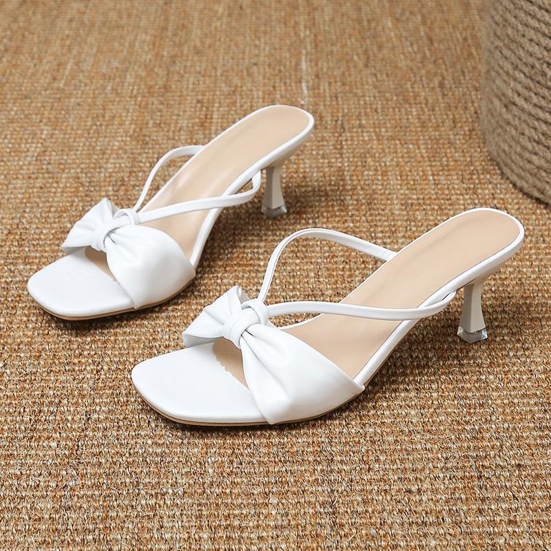 Fashion 2025 Summer New Open Toe Women's Modern Slippers Outdoor Fashion Thin Heels Sandals Classics Daily Dress Slippers Zapatos Mujer