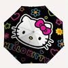 Hello Kitty, Cartoon Character Automatic Opening and Closing Folding Umbrella with 8-rib Frame and Compact Travel Design, Perfect for All Oc