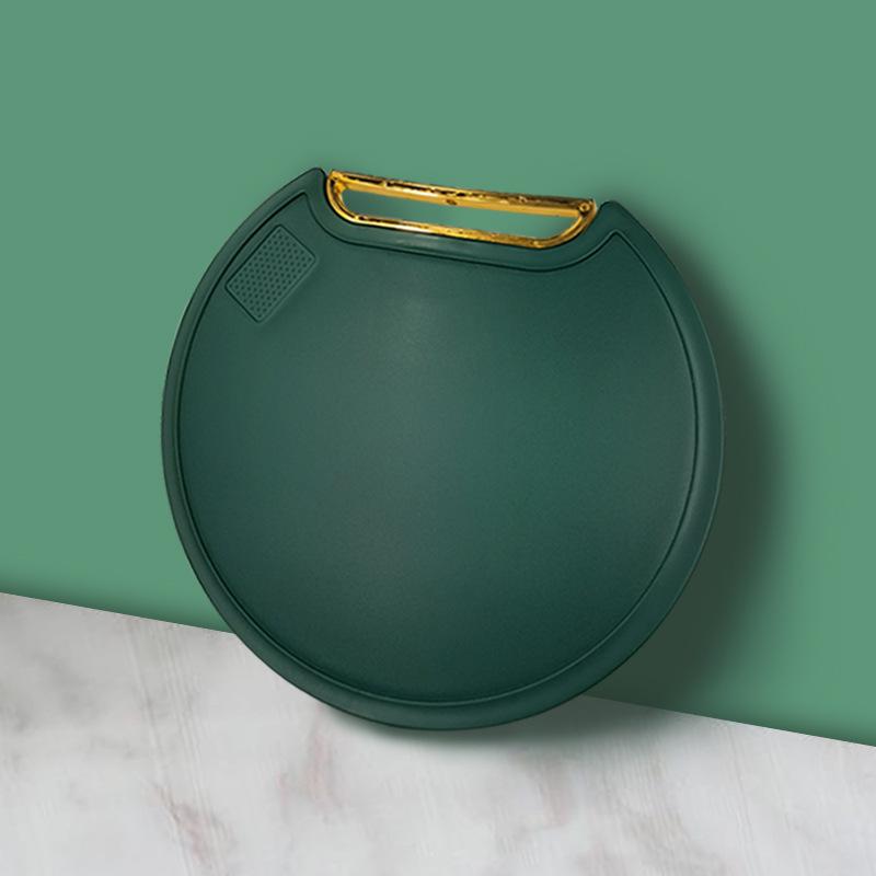 Emerald Round Vertical Cutting Board, Fruit Chopping Board Grinding Garlic Cutting Board Double-sided Vertical Kitchen Cutting Board Chopping Board