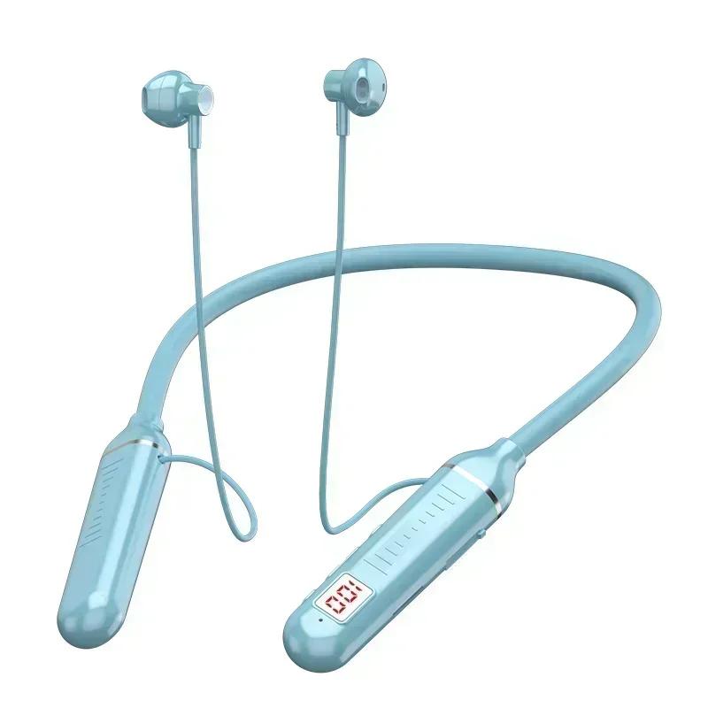 Xiaomi Sports Neckband Headphones Bluetooth Earphones Gaming LED Battery Display Wireless Mic Stereo HIFI TWS Headset Support TF Cards