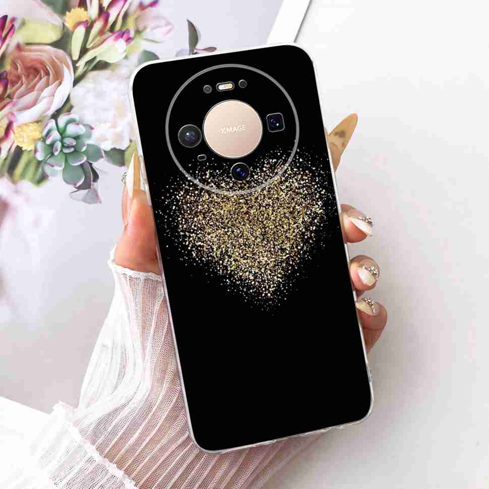 For Huawei Mate 80 5G 2025 Case VYG-AL00 Soft Silicone Sweet Heart Painted Cover Case For Huawei Mate80 Mate 80 TPU Fundas