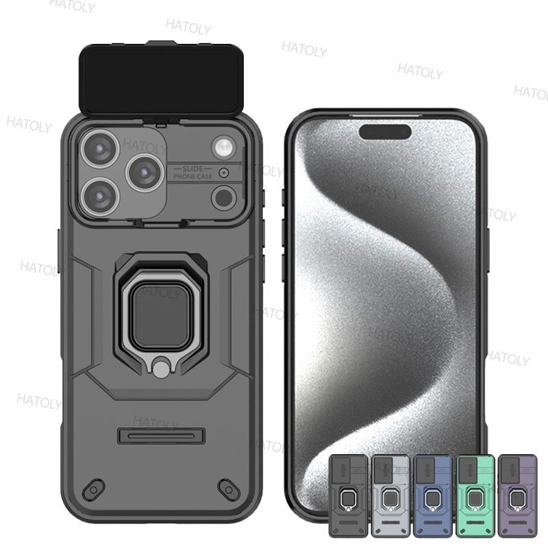 For iPhone 17 Pro Max Case Slide Camera Len Cases iPhone 17 Air iPhone 17 Pro Max Cover Bumper Shockproof Armor PC Phone Cover