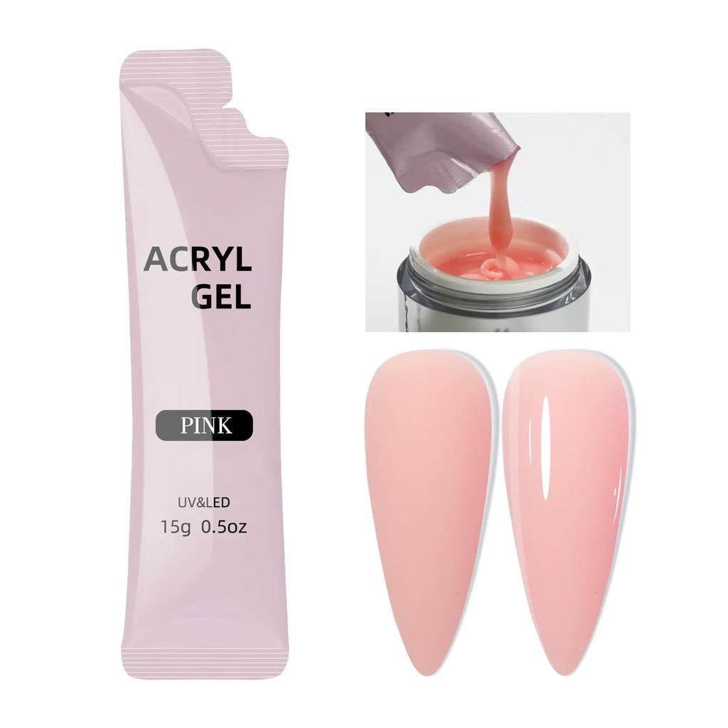 Gel Sólido UV para Extensión de Uñas, 15ml - Gel Cristal Rápido para Aplicación Rápida