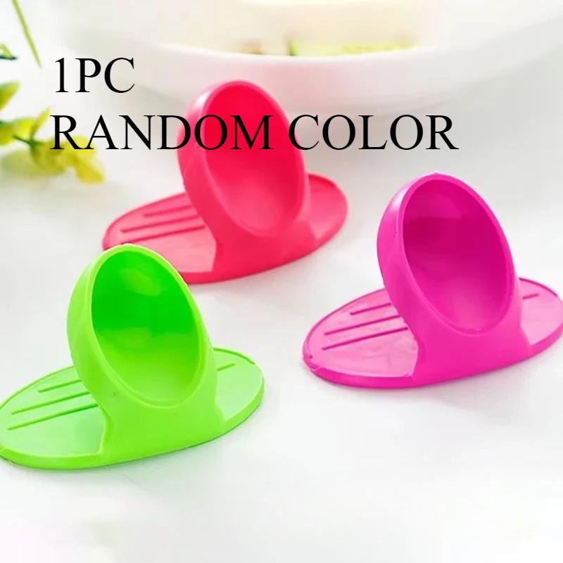 1PC Silicone Insulated Finger Covers Oven Microwave Insulated Gloves High Temperature Resistant Thickened Insulated Mat Gift