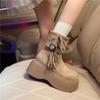 Fashion Retro Platform Heightened Boots Women's 2025 Autumn New Versatile Skinny Booties British Style