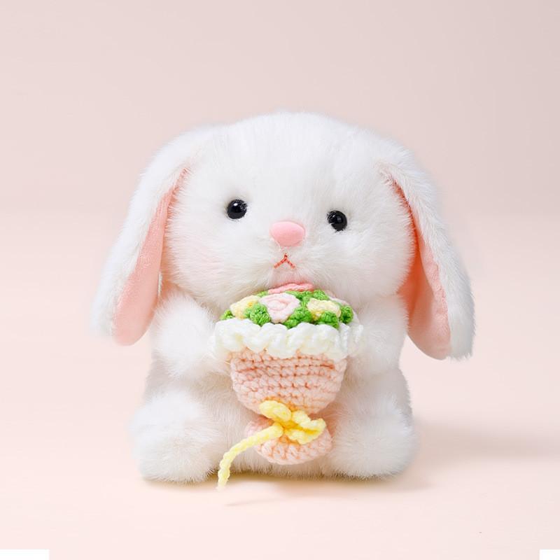 Kara Fox Cat Plush Toy With Flower Holder For Kids Room Decor And Giftgiving