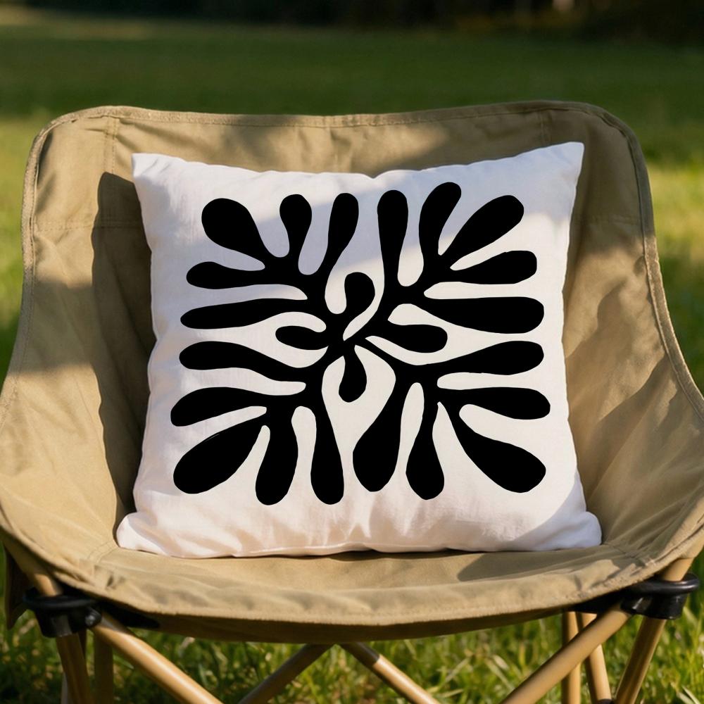 Classic Modern Flowers Cushion Cover Soft Reversible  Durable Pillow Cover  MultiScene Use for Home  Car Daily Comfort