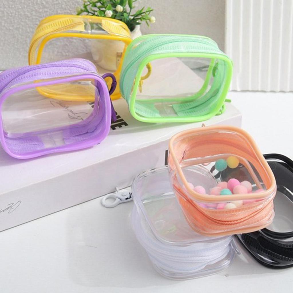 Color Clear Zipper Storage Bag Cartoon Doll Children Toy Box Organizer Earphones Chargers Pouch Gift Bags Dustproof Case