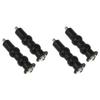 ABJI-4-Pack Toilet Screws Toilet Fixing Bolts Toilet Seat Bolt Caps Suitable For Toilet Top Mount Toilet Seat Bolts Black