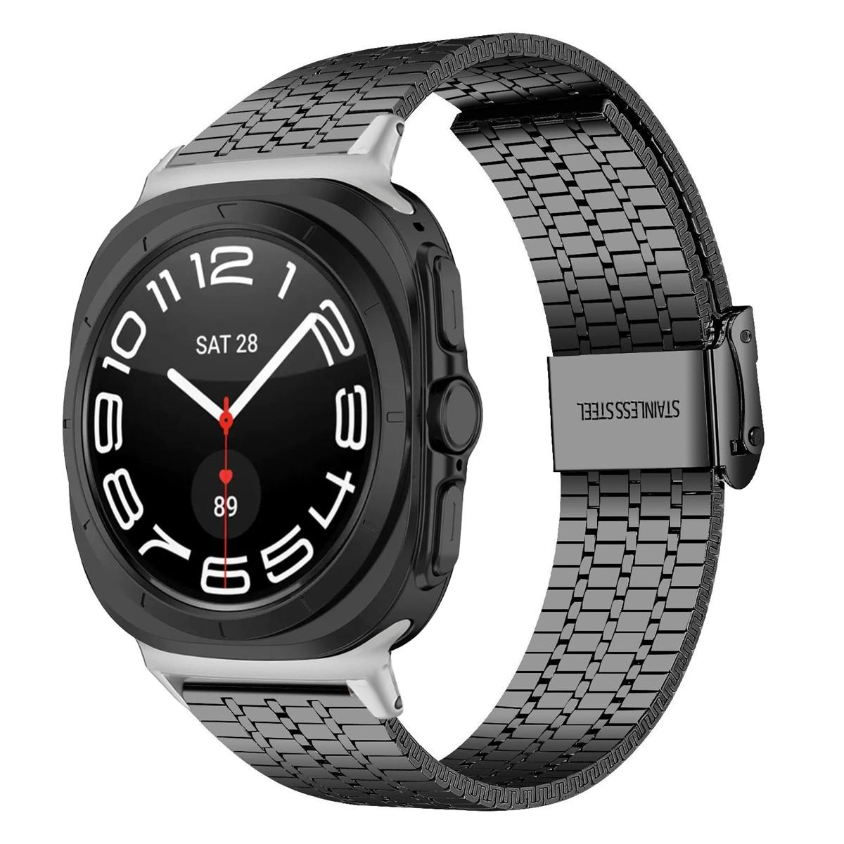 

Для Samsung galaxy watch Ultra ремешок 47мм бизнес из нержавеющей стали ремешок Galaxy watch ultra 47мм correa Браслет мужской женский ремешок watch ultra 47mm