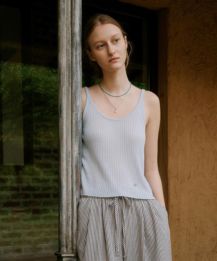 NEEV Thin Strap Knit Camisole (Sky Blue)