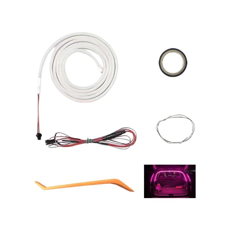 Waterproof LED Light Strips for Vehicle Trunk Flexible Design Easy Plug in Install Universal Fit Enhances Driving Safety