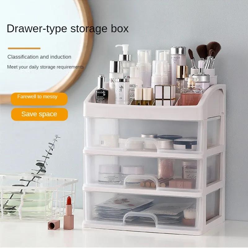 2/3/4 straturi cutie de depozitare pentru birou, organizator, sertar mare din plastic, transparent, multifuncțional, cutie organizator pentru cosmetice
