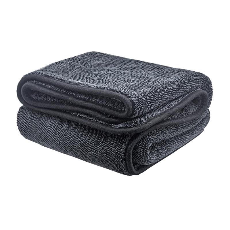 1200g Braided Polyester-Cotton Car Wash Towel - Thick, Water-Absorbent Cleaning Cloth