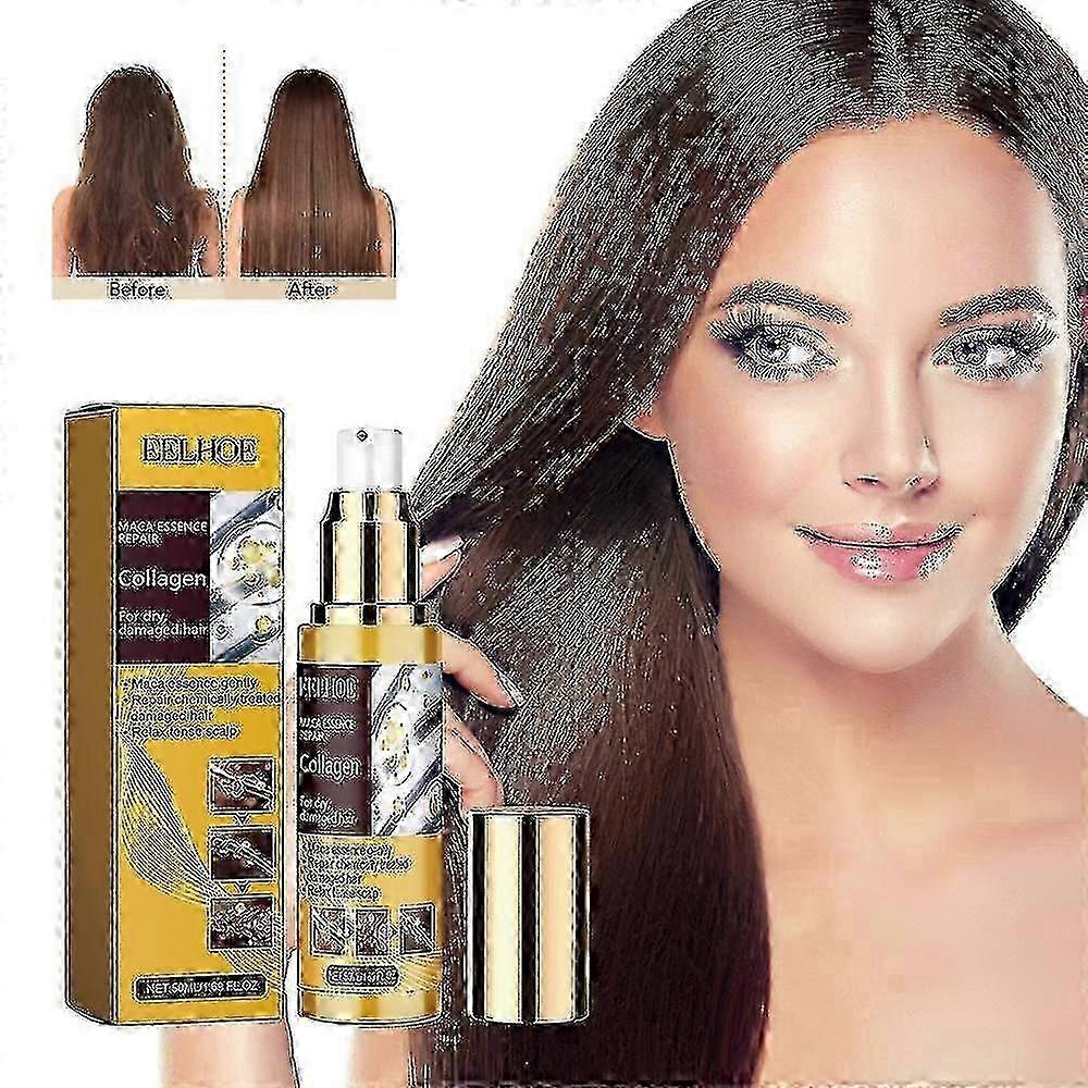 Kollagen Reparatur Haar-Essenzöl, Kollagen Haarbehandlung Tiefenreparatur, für Haare