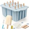 Popsicles Molds, 12 Pieces Silicone Popsicle Molds Easy-Release BPA-free Popsicle Maker Molds Ice Pop Molds Homemade Popsicle