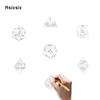 7 Pcs Purple White Resin Golden Number Sharp Edge Dice Polyhedral Dice Suitable for Role-Playing RPG  Board Game