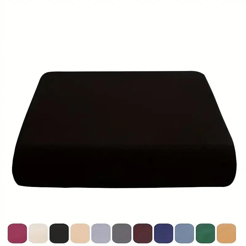 1pc Spandex Cushion Cover Solid Color Elastic Sofa Cover Pet-friendly Couch Protective Case Furniture Protector for Living Room