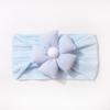 New solid color jacquard children's headband, cute five-petaled flower baby headscarf, thin soft baby hair accessories