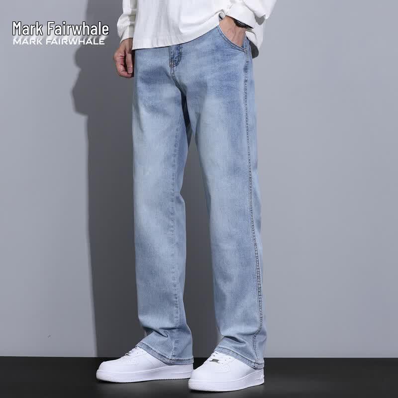 Mark Fairwhale Men's American Retro Loose Straight-Leg Jeans