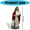 Jesuses Christ Statue with Lamb Hand Painted Good Shepherds Figurine Statue Modern Christian Home Decors Religious Gift