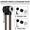 WEST BIKING 120PSI Bicycle Pump Hose Mountain Road Cycling Tire Inflator Schrader Presta Valve Alloy Portable Mini Bike Pump