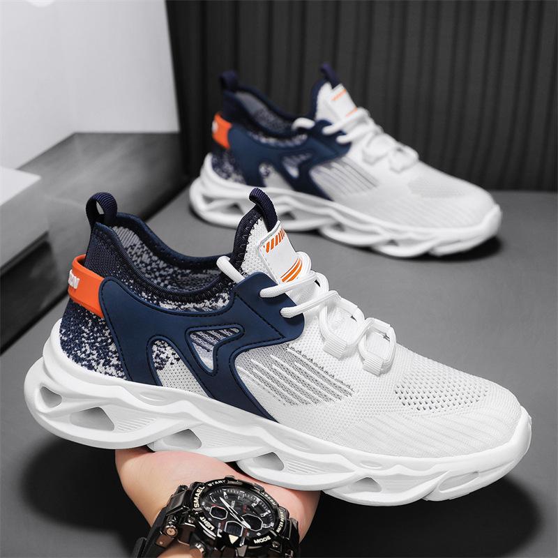 Herrenschuhe Sommer Freizeit Sport Fly-Woven Schuhe Student Outdoor Mode Papa Schuhe Herren Mesh Atmungsaktive Schuhe