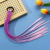  Girls Colorful Wigs Ponytail Headbands Rubber Bands Beauty Headwear Head Band Kids Hair Accessories Hair Ornament
