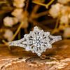Snowflake Inlaid Ring, Light Luxury High-End Fashion Wedding Temperament Ring, Commemorative Gift Wedding Ring