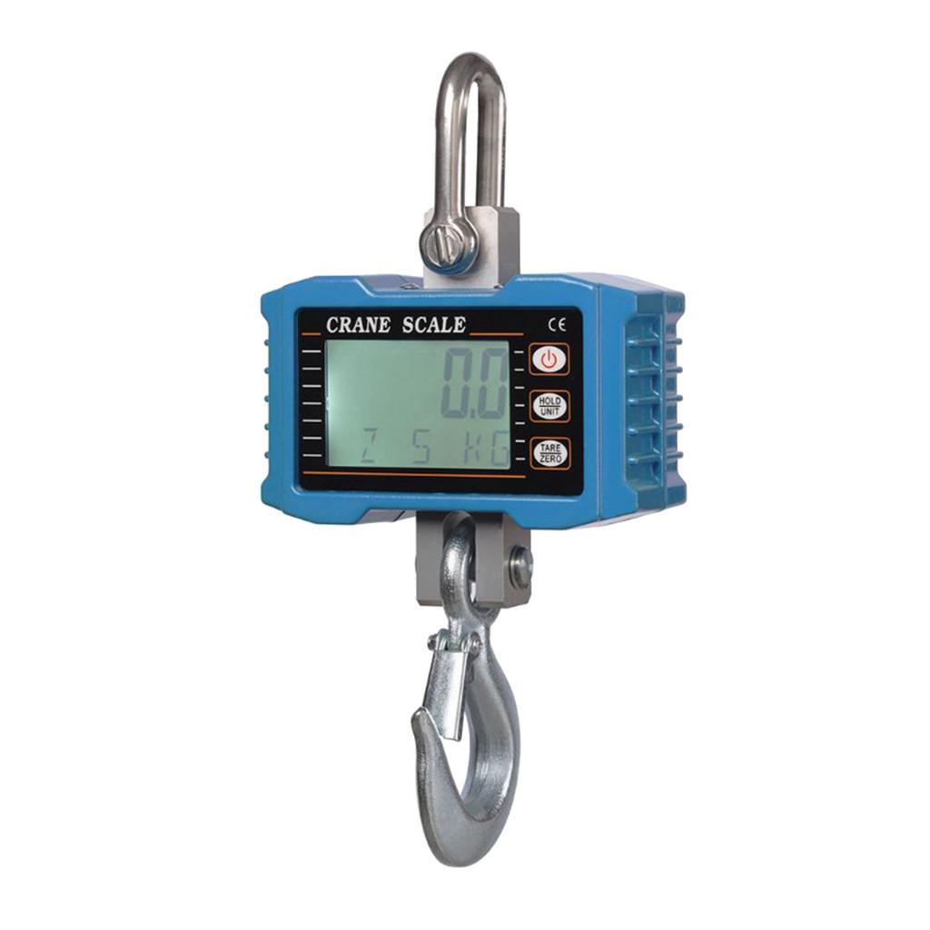 1000kg/ 2204lbs LCD Backlight Digital Hanging Scale Portable Heavy Duty Crane Scale Industrial Hook Scales