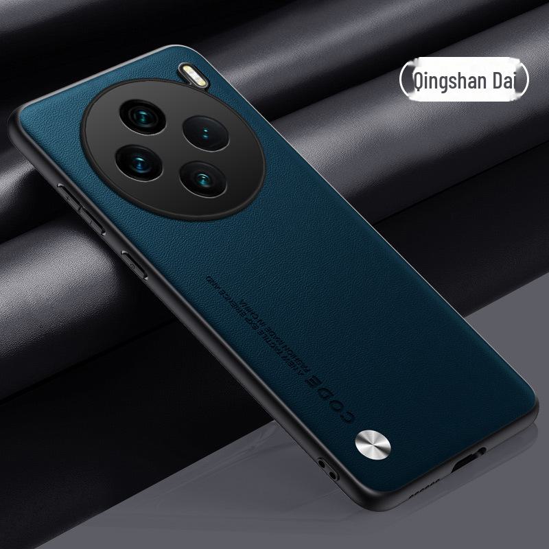 Neue schlichte Lederschutzhülle für Vivo X100/X80/X70/X90Pro – Kevlar-Schale für Herren