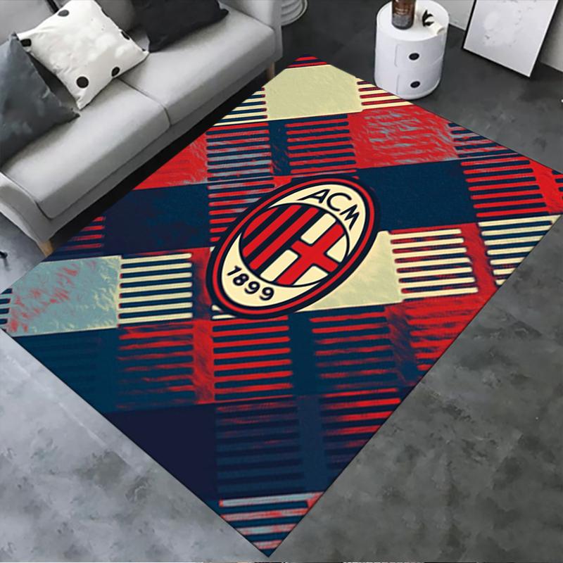 Nuovo Tappeto AC Milan 2025 per Soggiorno Camera da Letto Casa Decorazione Divano, Tappetino Antiscivolo per Giochi Bambini 05