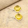 Citrine Gemstone Handmade 925 Solid Sterling Silver Jewelry Pretty Handmade Earrings