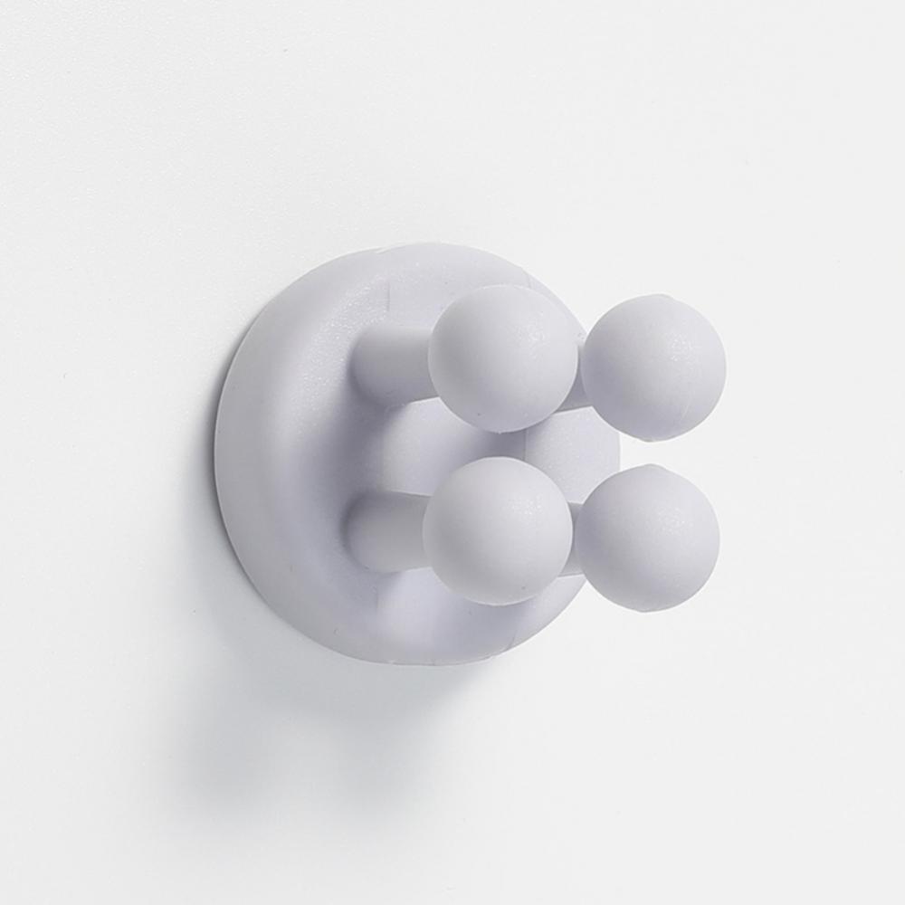Storage Hook, Wall Mounted Shaver Holder, Toothbrush Holder, 6/1 Piece, Bathroom Non Flushing Silicone Hook, Shaver Holder