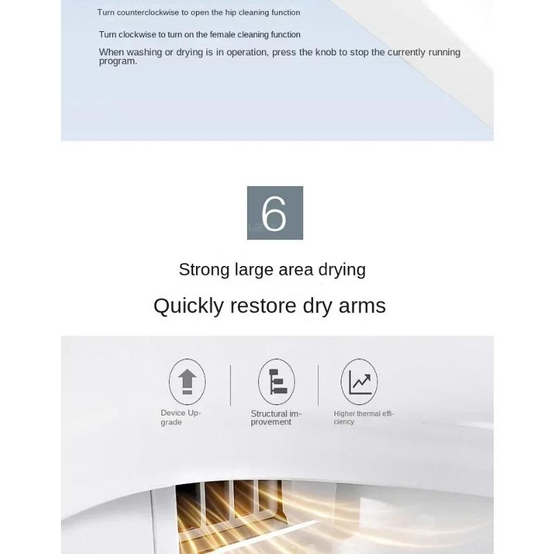 Intelligent Remote Control Toilet Lid with Dryer: Adjustable Water & Wind Temperature, Universal Fit for Bathroom, Smart Constant Temperature