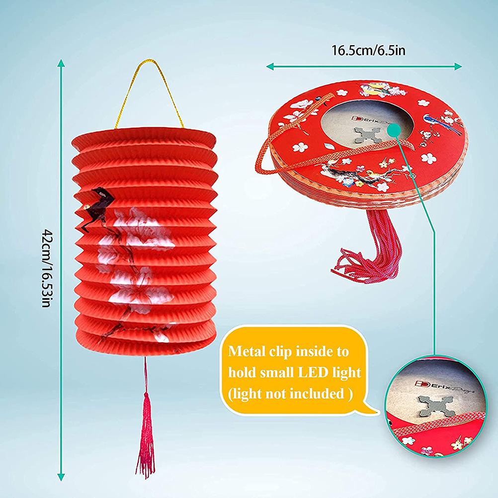 10 Pcs Paper Lanterns Colorful Holiday Hanging Lantern Chinese Japanese Paper Hanging Decorations