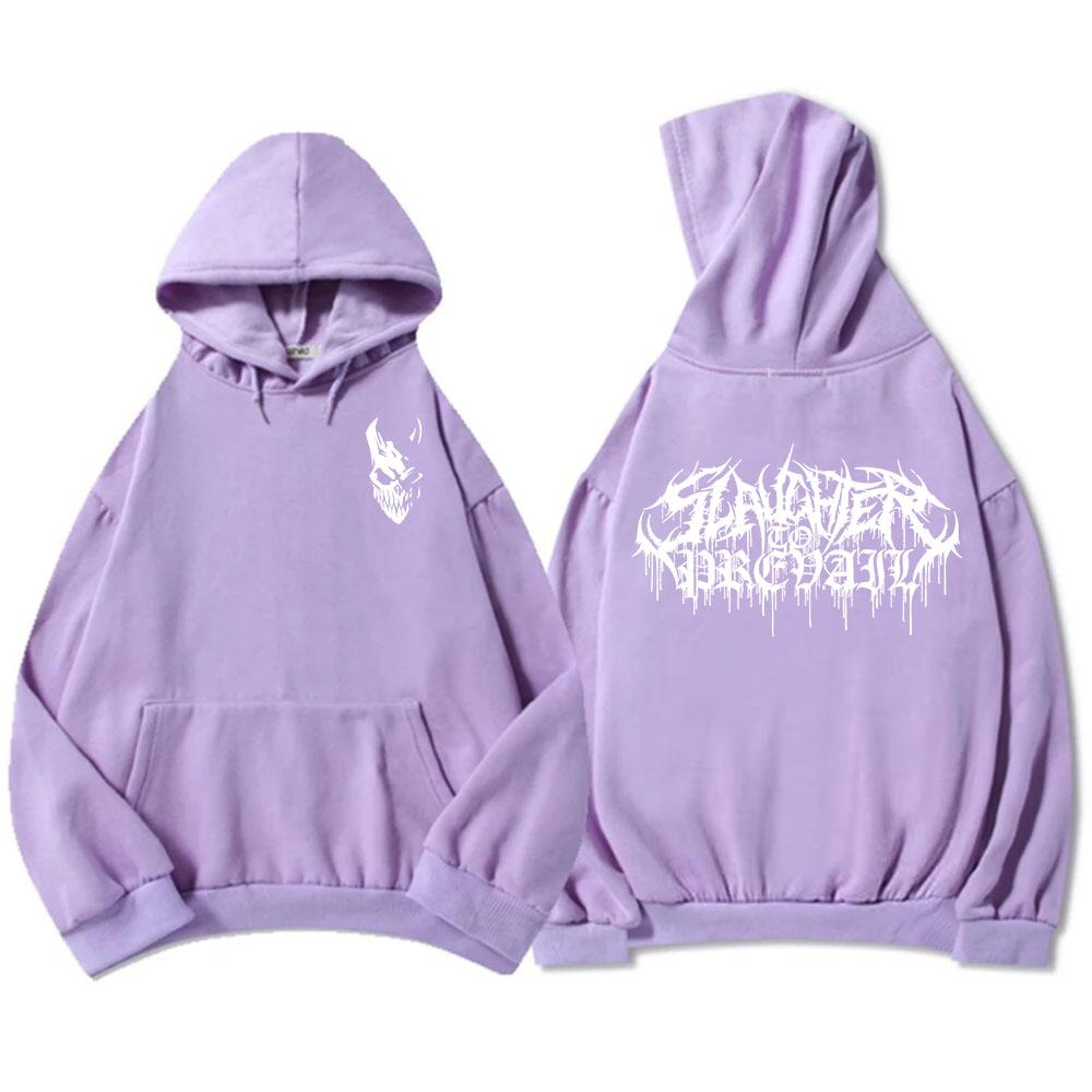 SLAUGHTER TO PREVAIL Mask Hoodies Winter Long Sleeve Fleece Hooded Sweatshirts Heavy Mental Band Pullover Graphic Tops