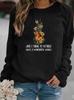 2026 Women's Printed Round Neck Hoodie