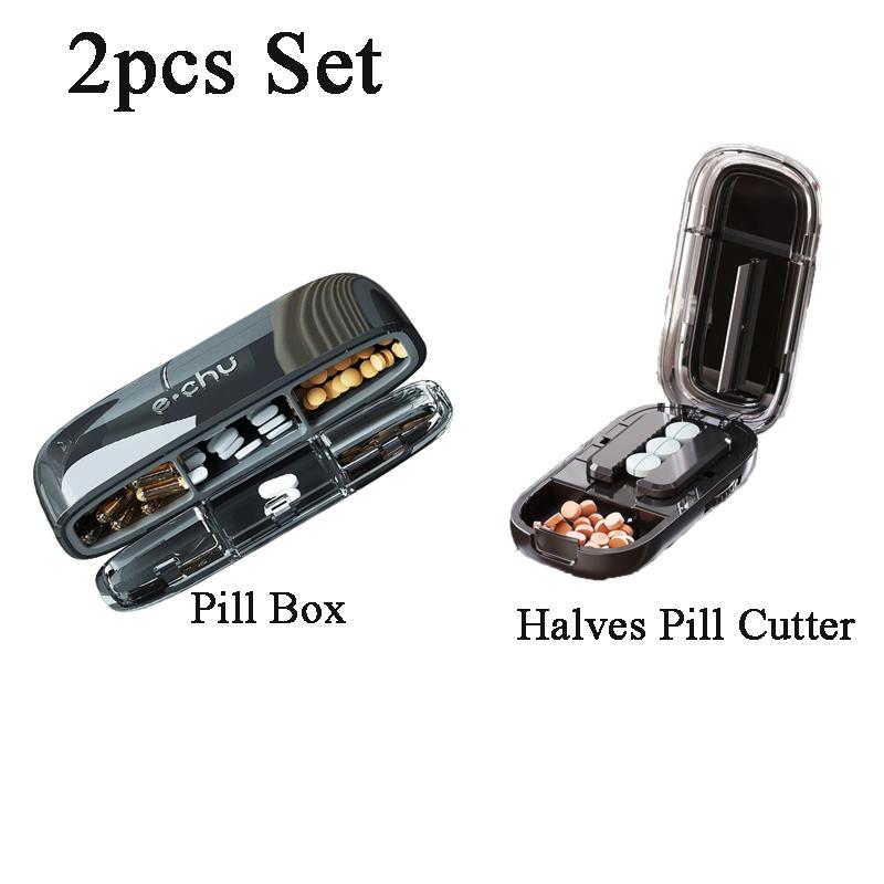 Portable Medicine Cutter Precise Medicine Cutting Scissors Medicine Splitter Tablet Splitting Home Travel Portable Medicine Box