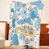 Art S-soupsoup Throw Flannel Throw Blanket, Lightweight Cozy, Durable Washable Cute Cool