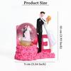 Couple – Couple Romantique Boule de Verre Miniature Statue Pièce d'Exposition, Cadeau de Mariage Parfait pour les Couples, Mari & Femme