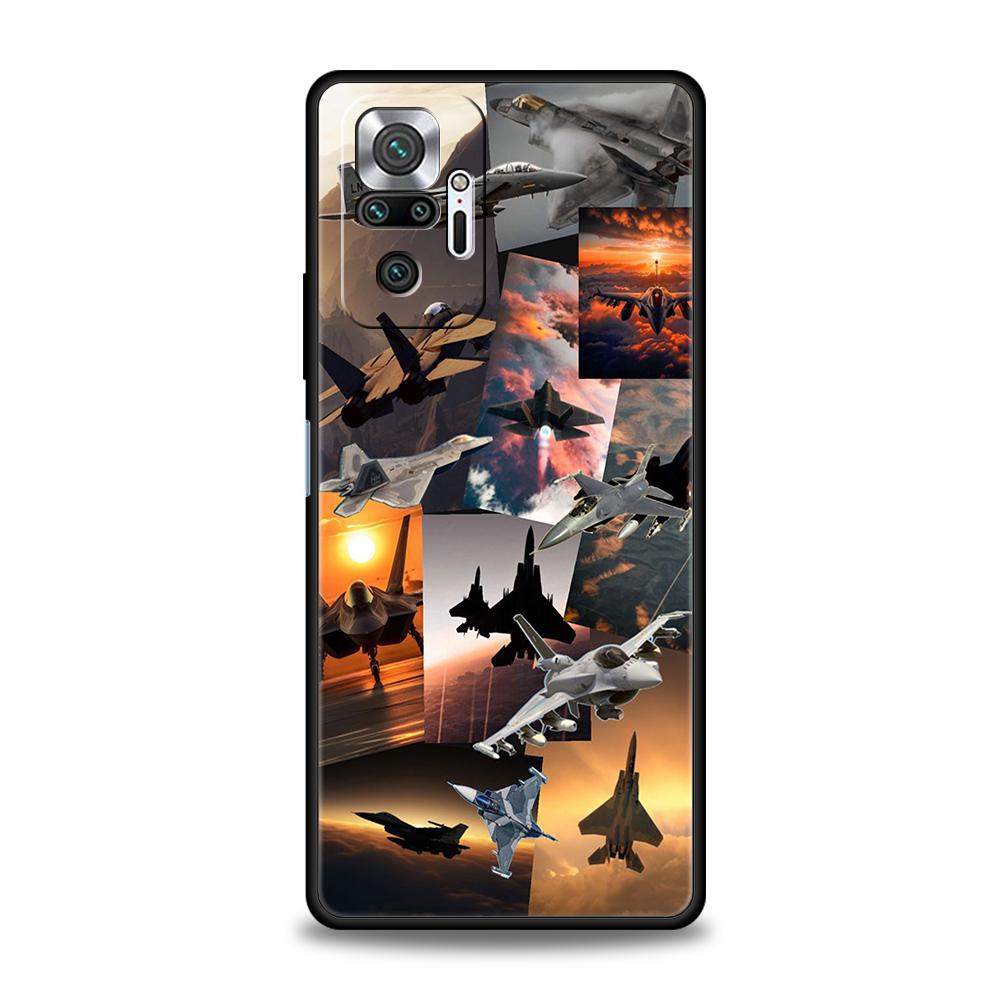 

Phone Case Cover for Redmi 14C 13C 10C Note 14 13 12 10 11 K40 K50 Gaming Pro Plus 5G Soft TPU Shell Fighter Plane Fundas Capas Redmi Note 11