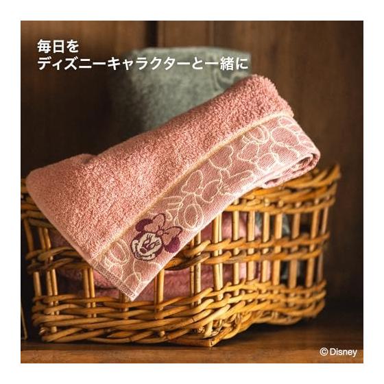 Towel Institute [Disney Character] #023 Face Towel <Minnie Mouse> Set of 3, Fluffy, High Speed Absorption, 100% Cotton, Less Fuzzing, Gift Japan