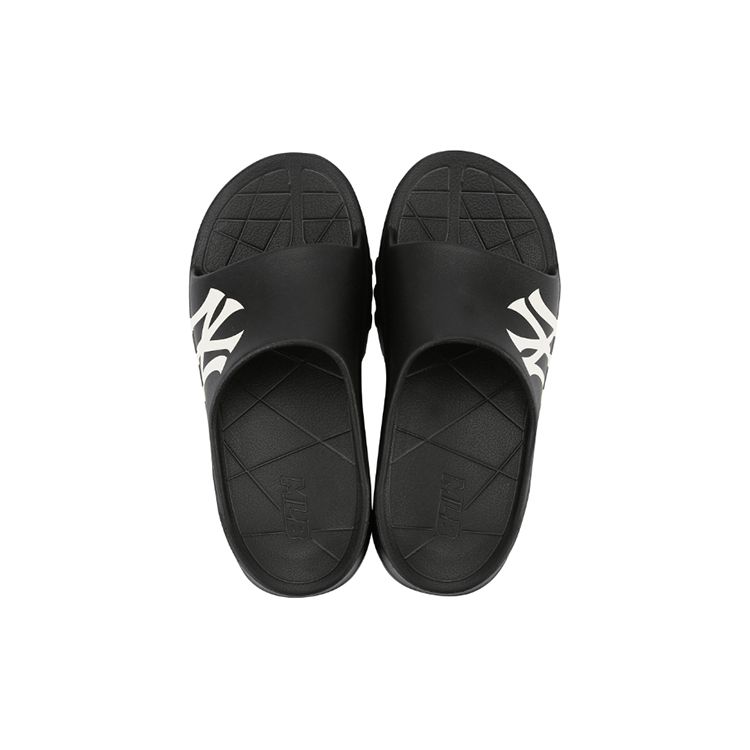 MLB Slipper New York Yankees Thick Sole Rubber Non-Slip Slide Sandals Unisex slippers Black 32SHHP111-50L