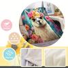 Alpaca Flower Cute Animal Floral Print Art Blanket -Soft All-Season Multi-Purpose Throw for Sofa, Bed, Living Room & Travel Gift